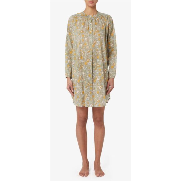 Scarlette Ateliers Victoria Cotton Block Print French Cottage Pajama Nightgown